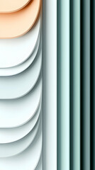 Poster - Abstract Layered Design with Pastel Colors and Geometric Shapes