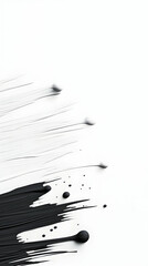 Poster - Black and White Paint Splatter Abstract Background