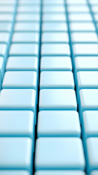 Light Blue and White Cubes Geometric Pattern Background