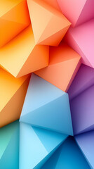 Poster - Abstract Geometric Colorful Triangles Background