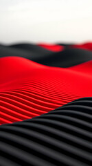 Poster - Abstract Red And Black Wavy Lines Texture Background