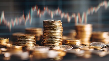 Poster - Double Exposure Effects of Coins and Forex Trading Analysis