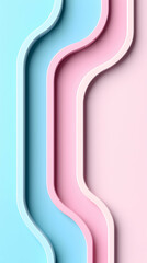 Poster - Abstract Pastel Pink and Blue Wave Background