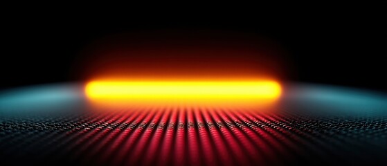 Wall Mural - abstract glowing neon light with red and blue reflection on dark textured surface concept of futuris