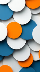 Poster - Overlapping Colorful Circles Abstract Geometric Pattern Background