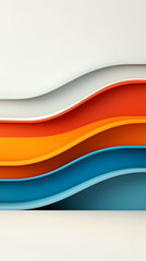 Poster - Abstract Colorful Wave Background with Layered Curves