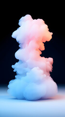 Poster - Abstract Pink And Blue Smoke Cloud Digital Art