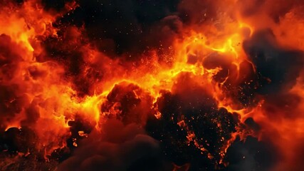 Poster - dynamic and vibrant flames and smoke create a fiery background for artistic or creative expressions 