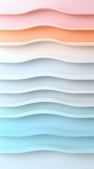 Poster - Abstract Pastel Color Background with Wavy Layers