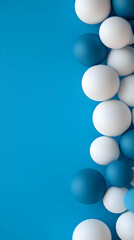 Poster - Blue and White Eggs on Blue Background