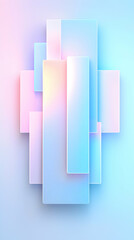 Poster - Pastel Geometric Shapes Abstract Background