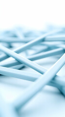 Poster - Abstract Light Blue Geometric Lines Pattern