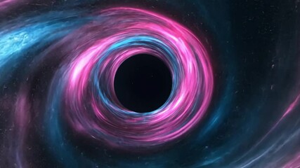 Poster - Captivating Cosmic Vortex of Light with Swirling Energy in Rich Hues of Blue and Pink, Creating a Mesmerizing Abstract Atmosphere