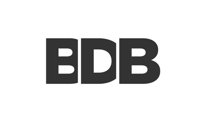 Poster - BDB logo design template with strong and modern bold text. Initial based vector logotype featuring simple and minimal typography. Trendy company identity.