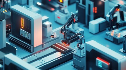 Poster - A next-gen assembly line powered by AI-driven robotics.