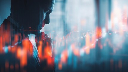 Poster - Digital Financial Analysis with Overlaying Interface and Data Visuals