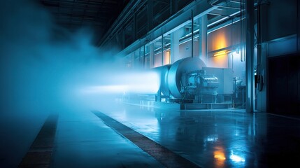 Poster - Industrial Cooling System with Diesel Generator in an Industrial Setting