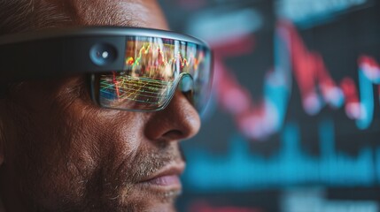 Poster - Trader Using Augmented Reality Glasses for Market Analysis Insights