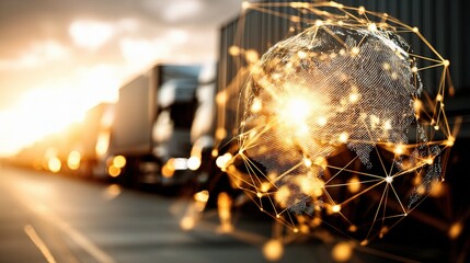 Poster - Abstract Double Exposure of Logistics and Delivery with Global Impact