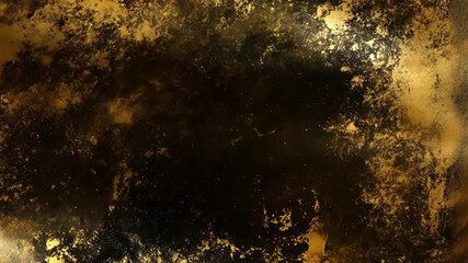 Poster - Abstract Golden and Black Grunge Texture Background for Creative Artwork, Design, and Digital Use Featuring Dark and Shimmering Elements in a Rich Palette