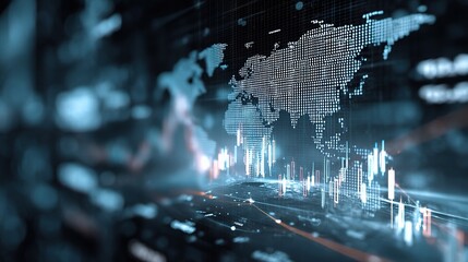 Poster - Detailed Digital Map and Data Visualization of Global Forex Markets