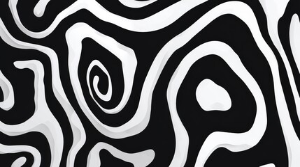 Poster - Modern Minimalist Architecture, lack irregular organic lines seamless pattern.