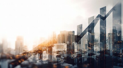 Poster - Investment and Finance Concept with City Skyline and Growth Graph