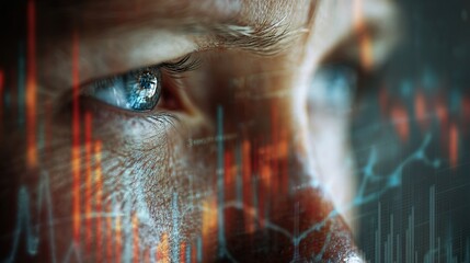 Poster - Close-Up of Business Professional Analyzing Financial Data Trends