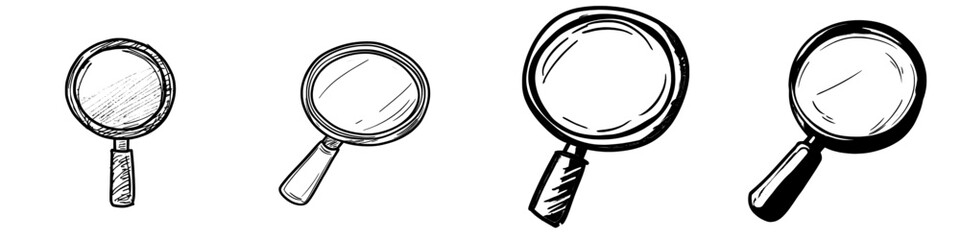 Poster - A hand-drawn cartoon magnifying glass is set against a white background