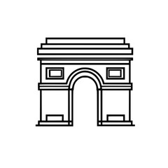 Poster - Vector minimalist line icons showcasing architectural landmarks with a focus on elegance and simplicity in design