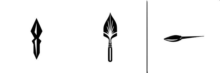 Poster - Minimalist line icons set featuring various types of artistic tools for design and illustration projects