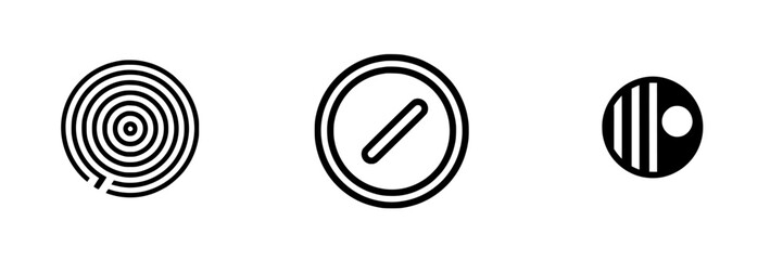 Poster - Collection of vector minimalist line icons showcasing abstract designs and shapes for creative projects and digital art
