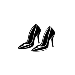 Poster - Stylish minimalist line icons featuring elegant high heels perfect for fashion and design projects in various styles