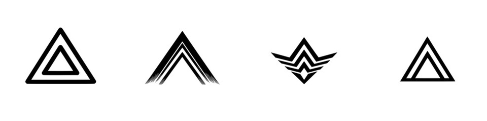 Poster - Minimalist line icons depicting geometric shapes suitable for various design projects and branding applications