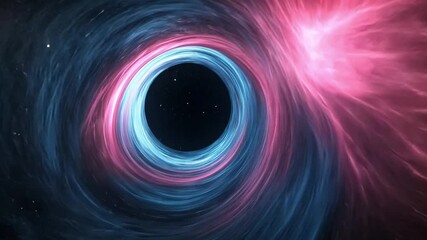 Poster - Stunning Cosmic Vortex with Bright Swirling Colors and Deep Black Center, Representing Space and the Mysteries of the Universe