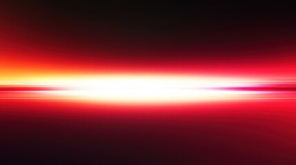 Poster - Vibrant Red Light Flare Abstract Background with Horizontal Line Glow and Blurred Motion Effects Dynamic Energy in a Futuristic Space Design