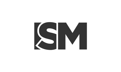 Poster - ISM logo design template with strong and modern bold text. Initial based vector logotype featuring simple and minimal typography. Trendy company identity.