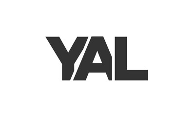 Poster - YAL logo design template with strong and modern bold text. Initial based vector logotype featuring simple and minimal typography. Trendy company identity.