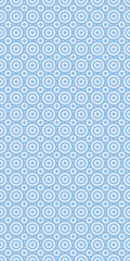 Fototapete - Vertical Seamless periwinkle geometric pattern with concentric circles, abstract modern circular background, stylish retro radial design with symmetry, minimal pastel vector texture for decoration