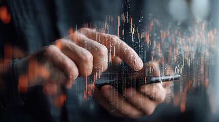Poster - Double Exposure of Hands Using Smartphone with Data Overlay