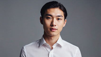 Poster - A person wearing a white shirt and tie