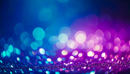 Poster - background blur bokeh with purple and blue colour design