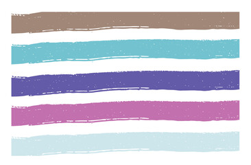 Poster - Vector Collection of Vibrant and Textured Horizontal Brush Strokes in various colors, perfect for design projects or backgrounds, white background, Copy space, commercial use