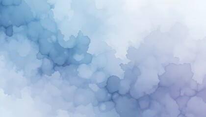 Poster - Soft Watercolor Texture Background with Blended Blue and Purple Shades