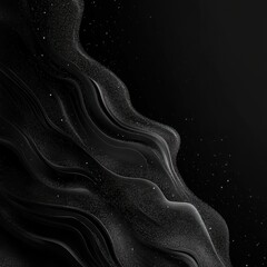 Poster - Abstract textured black background with flowing lines and specks of light creating a moody atmosphere
