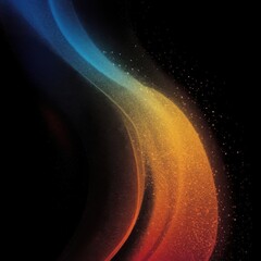 Poster - Bright swirling colors blend together in an artistic display against a dark background