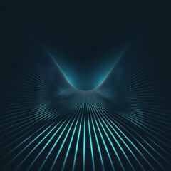 Fototapete - Dynamic wave pattern creating a futuristic visual experience with glowing lines and depth