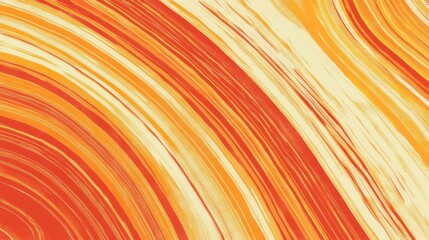 Poster - Colorful abstract patterns with swirling orange and yellow lines in a vibrant display of artistic design
