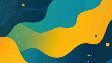 Poster - Colorful abstract waves create a vibrant background design for modern digital projects