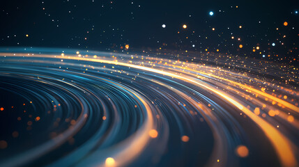 Wall Mural - minimalist meteor trails